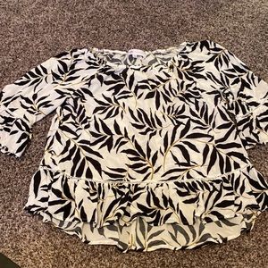 Fever Black and White Blouse XL